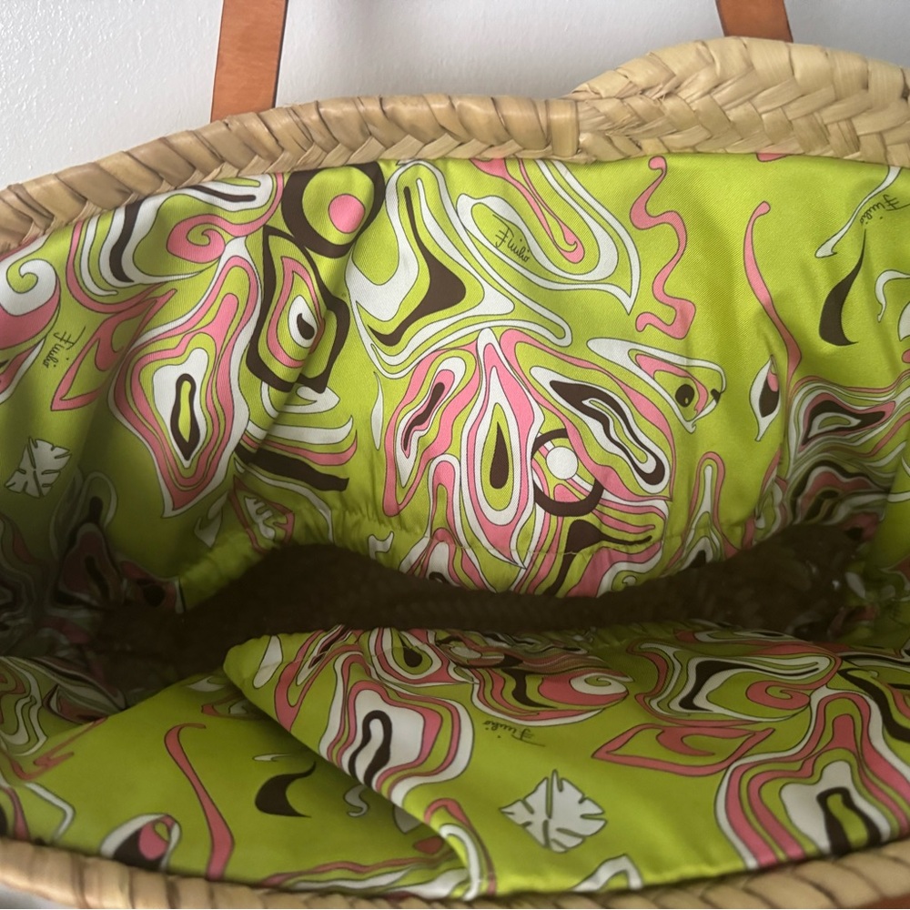 Emilio Pucci Tan Woven Tote - Picture 2 of 4